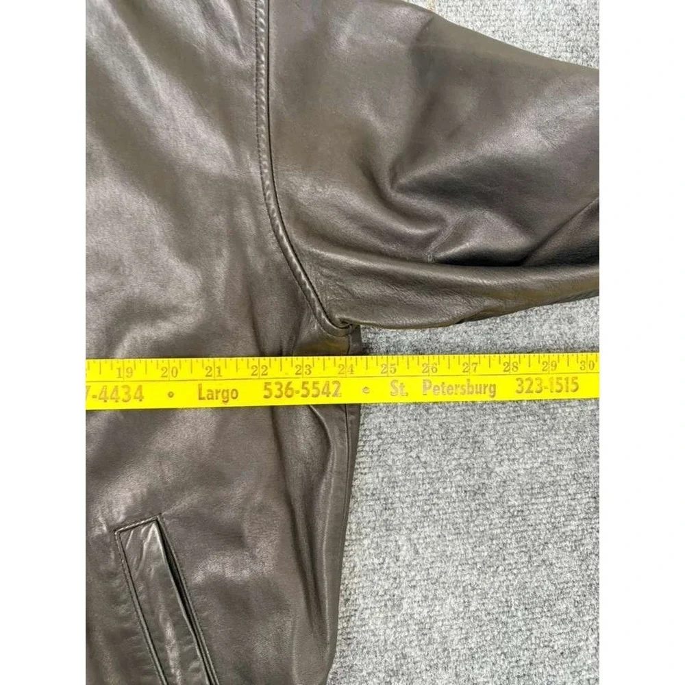 $795 Polo Ralph Lauren Brown Mint Genuine Leather Jacket Coat Blazer Size: M